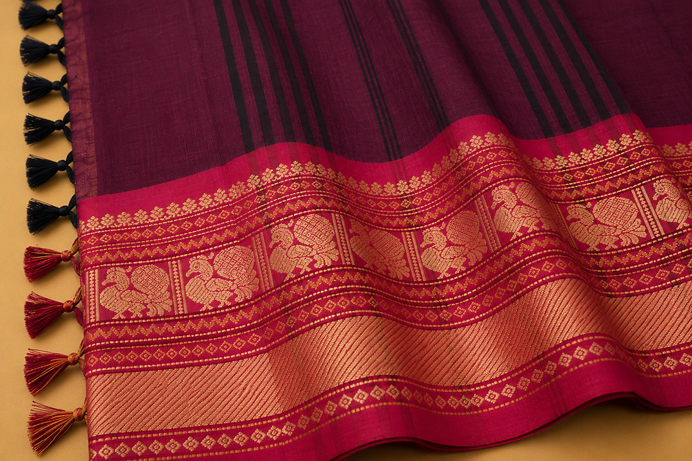 Thumbnail: Mayukhi Mangalagiri Cotton Saree with Kanchi Border