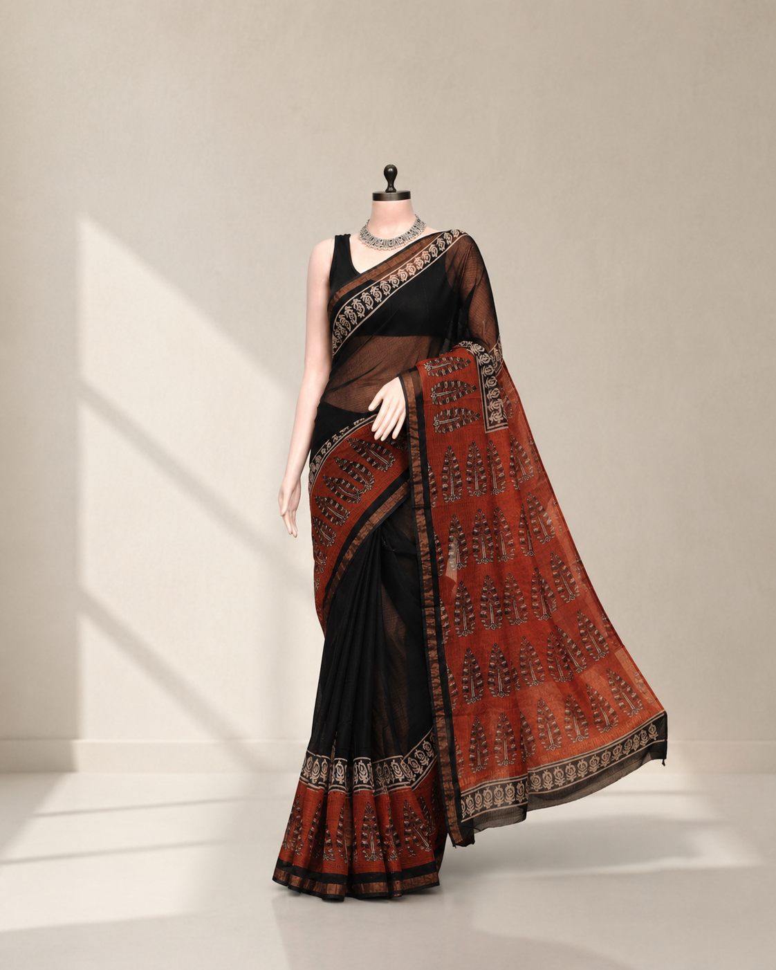 Noir Varnika Kota Doria Saree