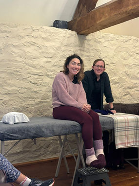 Emma Dando of E.Dando Holistics and Donna of Donna Does Yoga
