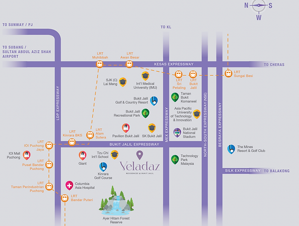Veladaz Residences Bukit Jalil - Location Map