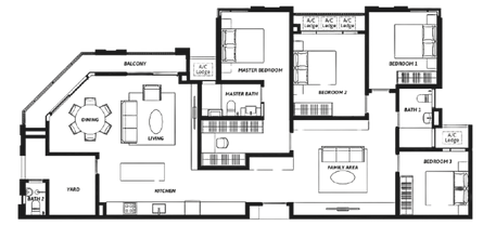 REN Residence Type D Layout 