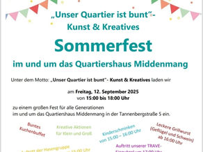 Sommerfest im und um das Quartiershaus "Middenmang"