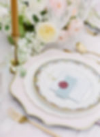Layered china, detailed stationery with wax seal