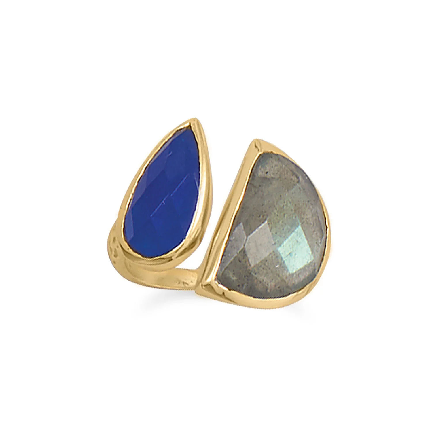 Labradorite and Blue Jade Ring