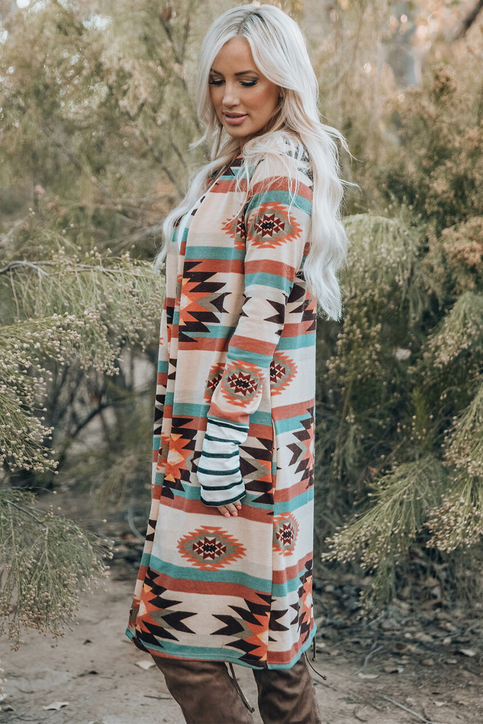 Thumbnail: Open Front Long Cardigan