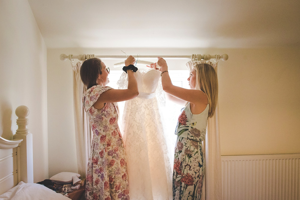 Unhooking the dress