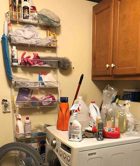 Unorganized Laundry Room