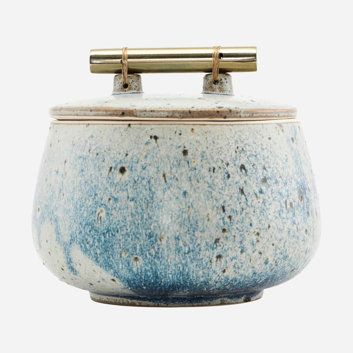 Storage with lid, Diva, Grey/Blue