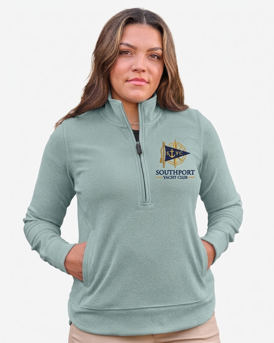 J. America - Women's Element Fleece Quarter-Zip Sweatshirt - 8762