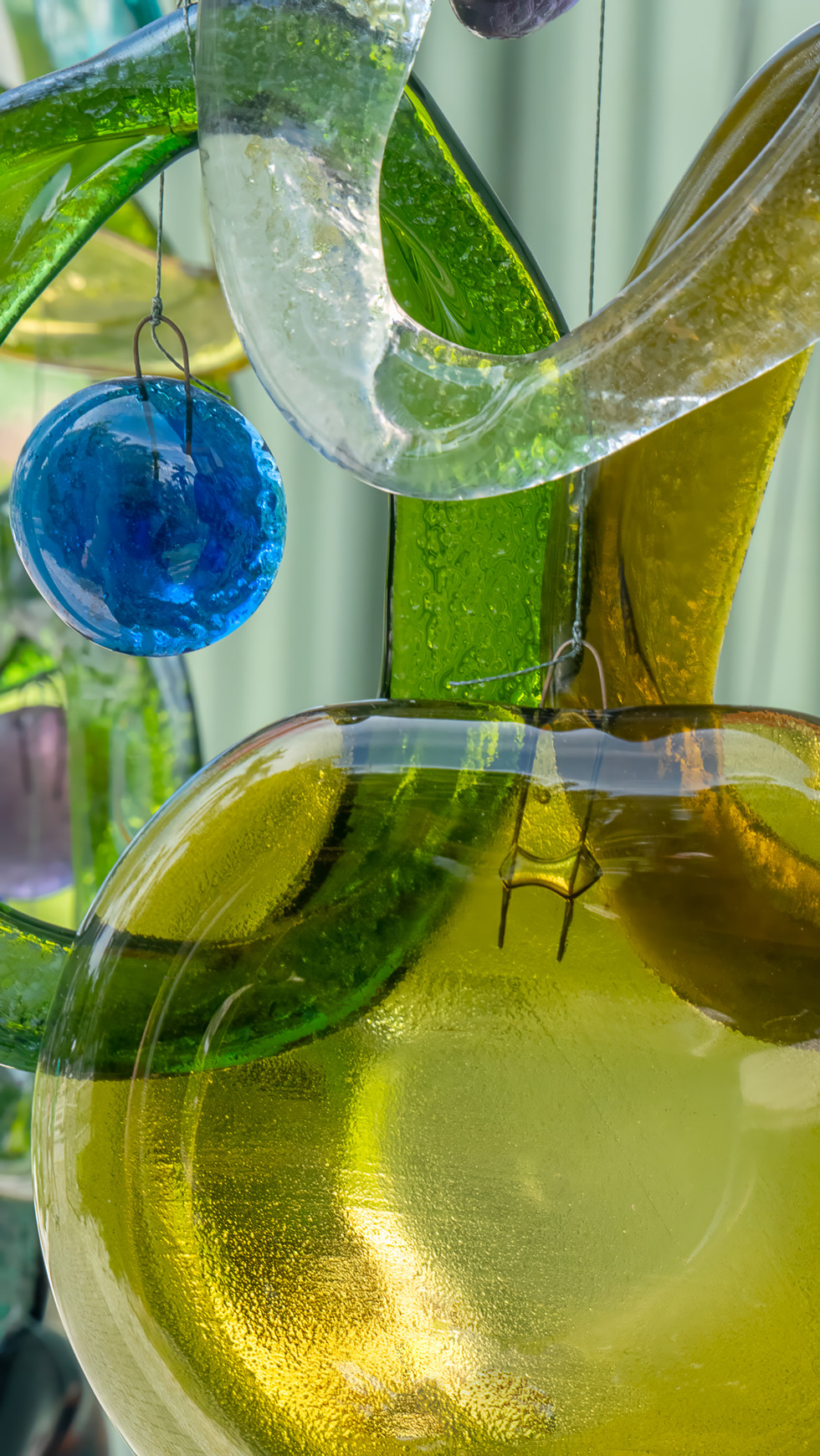 Glass windchime for sale at Edison house gift shop, Ft. Myers, FL.