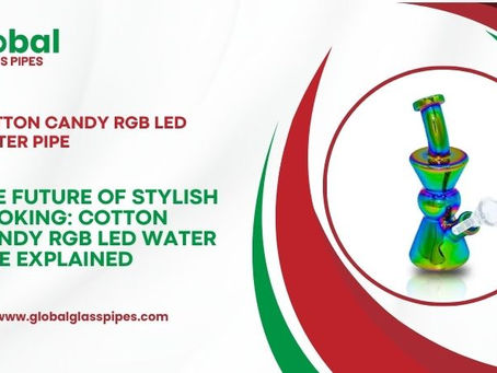 Cotton Candy RGB LED Water Pipe