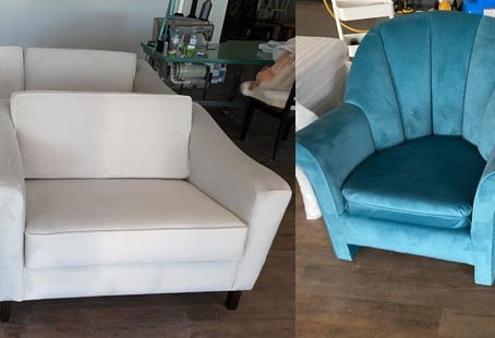 Sustainability Transformed: Before & After Magic at Leaf Upholstery! 🌿✨