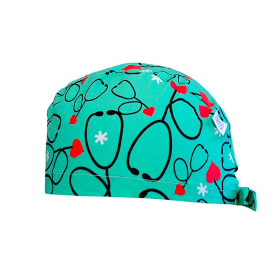 calot de bloc en coton motif stéthoscope