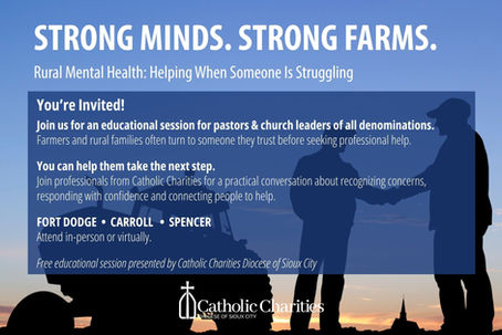 Upcoming Rural Mental Health Education Sessions for Faith Leaders