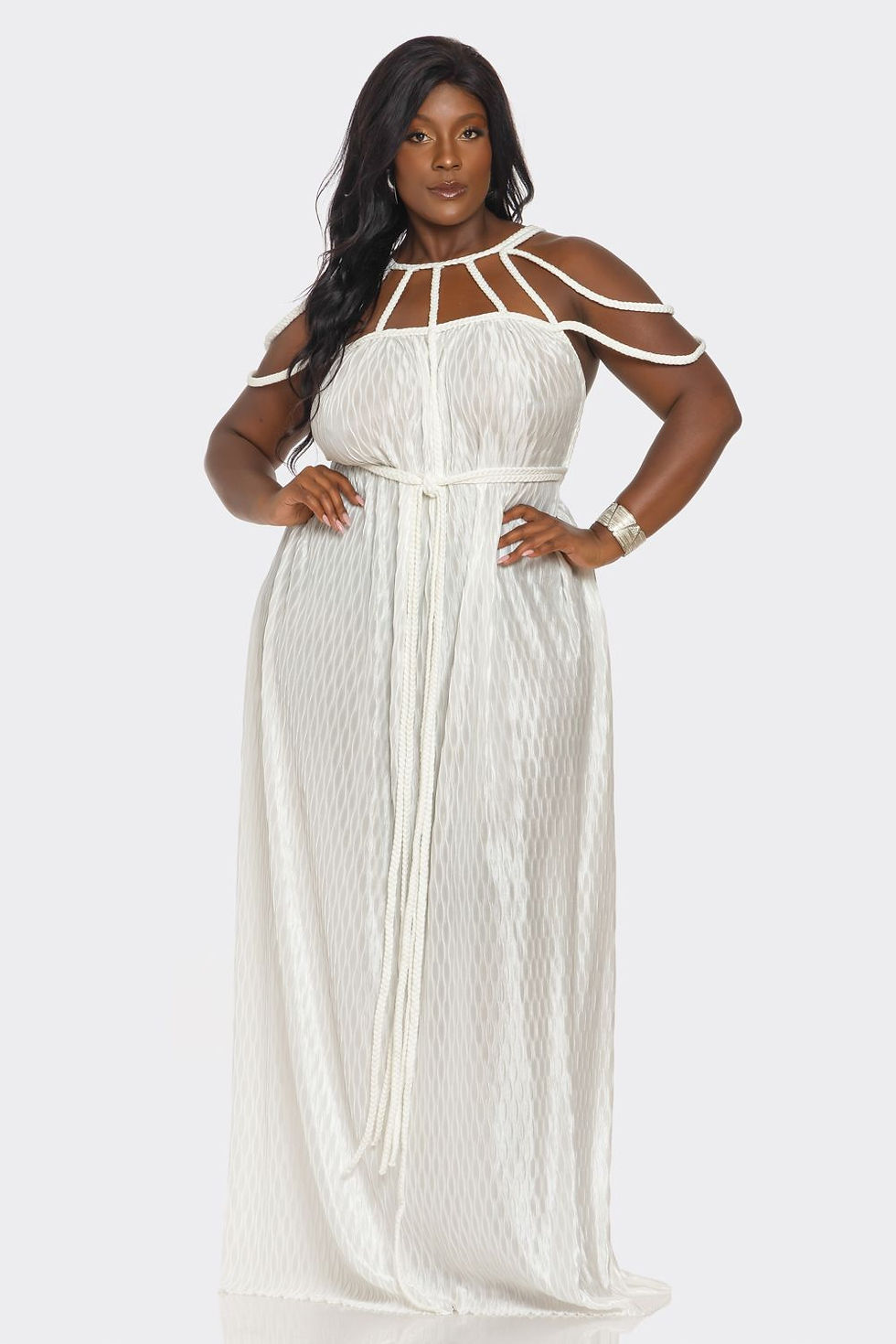 Thumbnail: Pleated Braided Maxi Dress