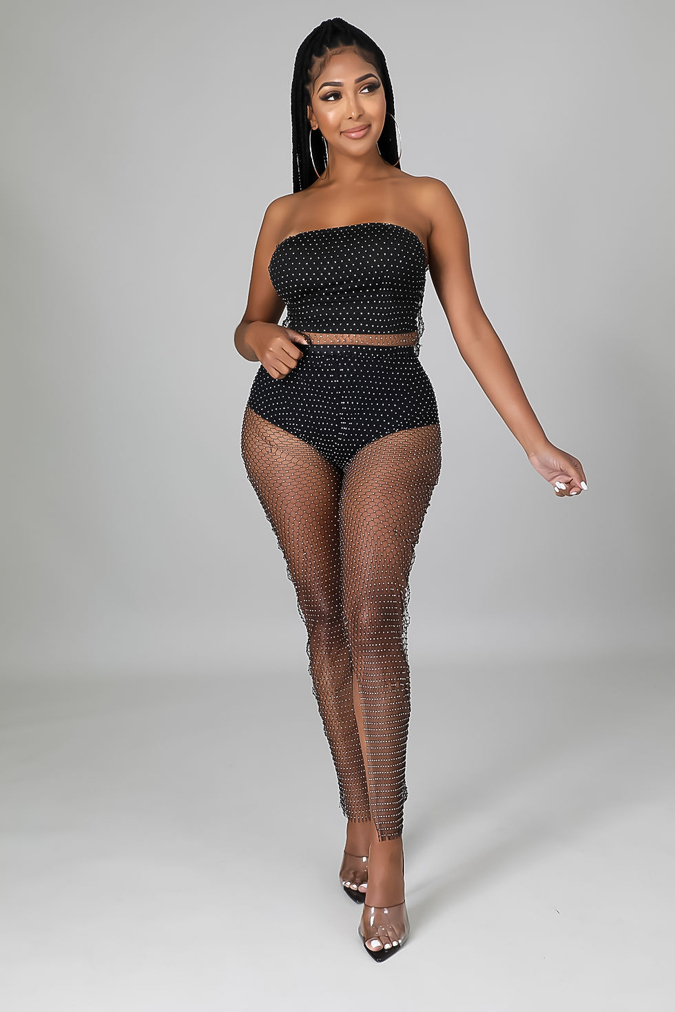 Rhinestone Tube Top Set