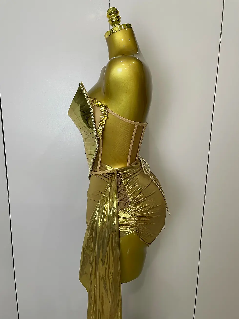 Thumbnail: Handmade Gold Sequin 2pc Set