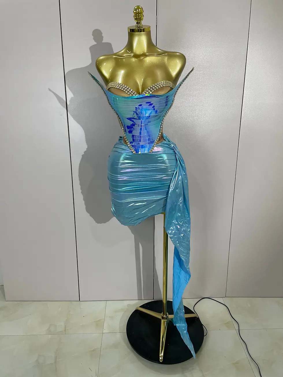 Thumbnail: Handmade Gold Sequin 2pc Set