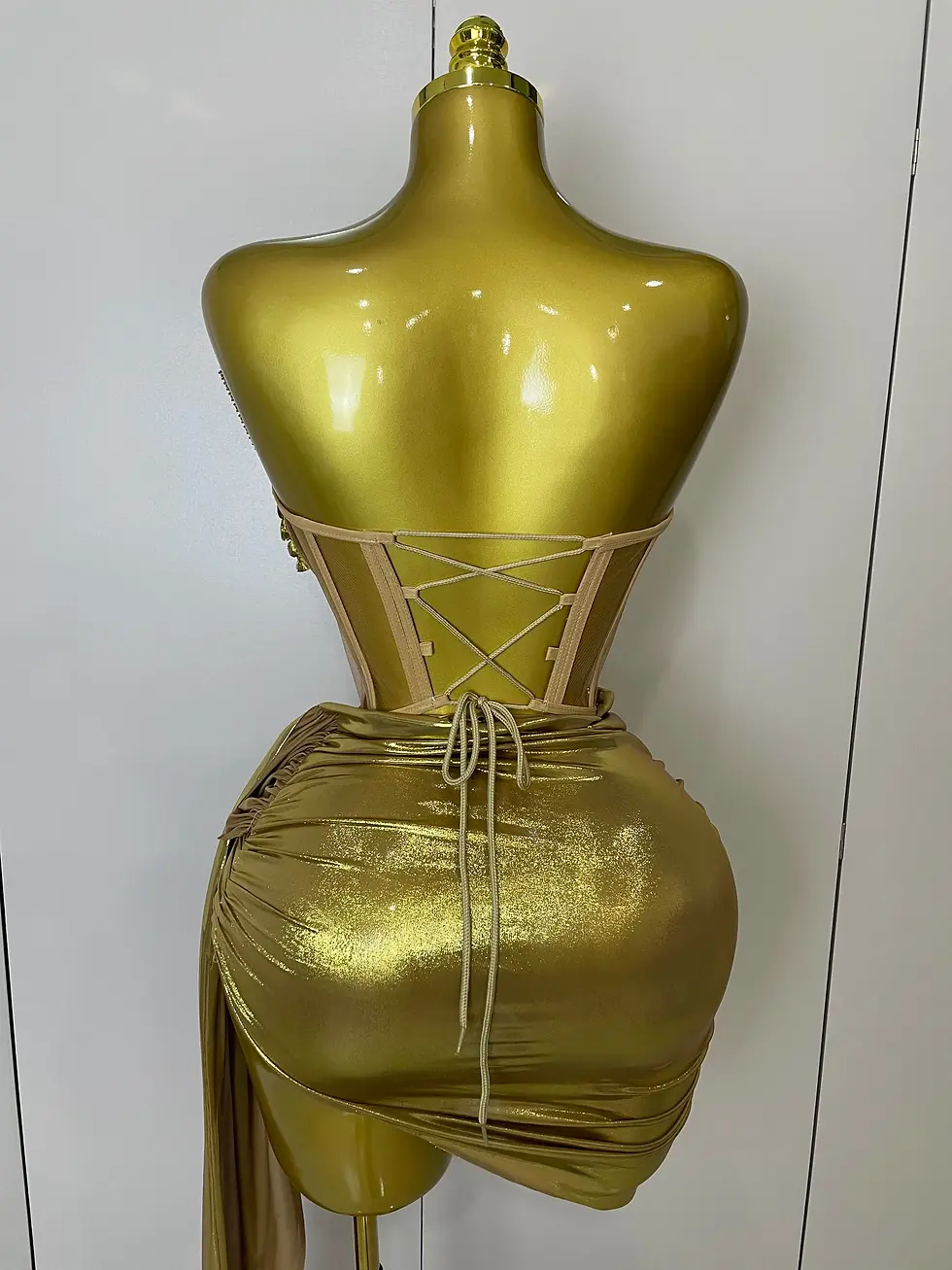Thumbnail: Handmade Gold Sequin 2pc Set
