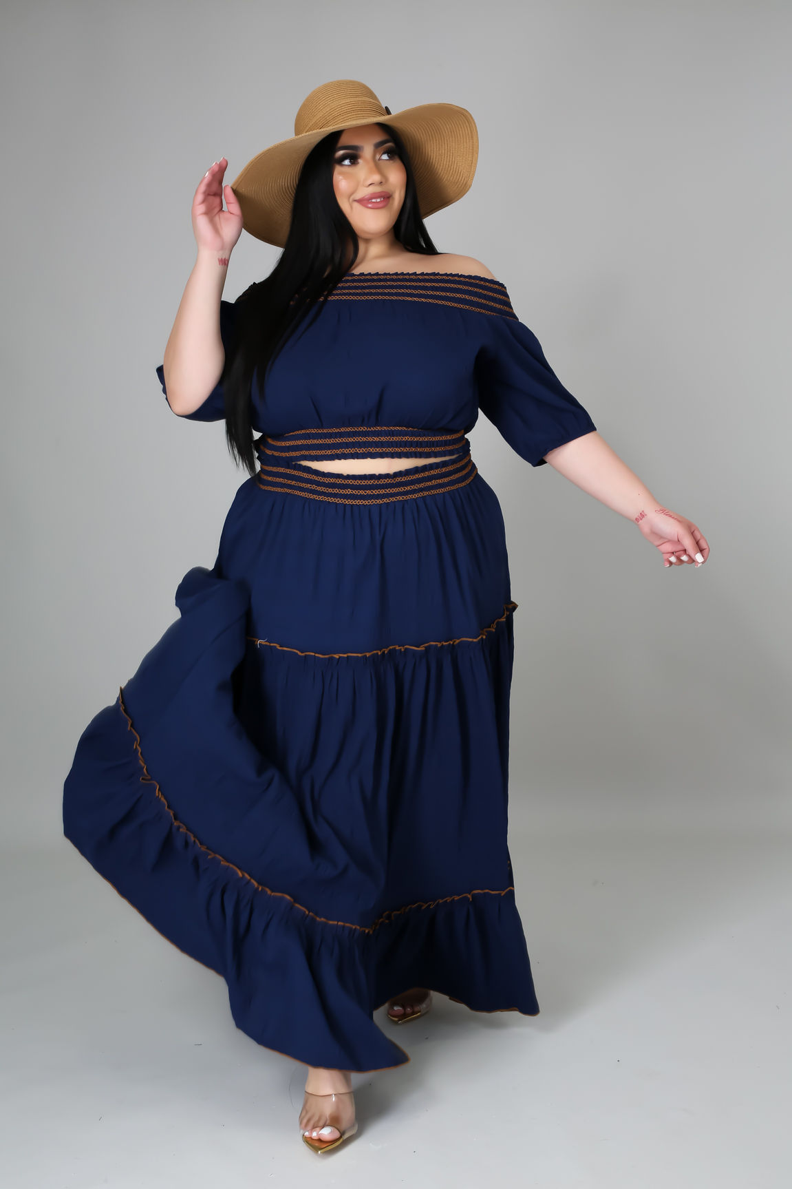 Plus Size Mid Top 2pc Set