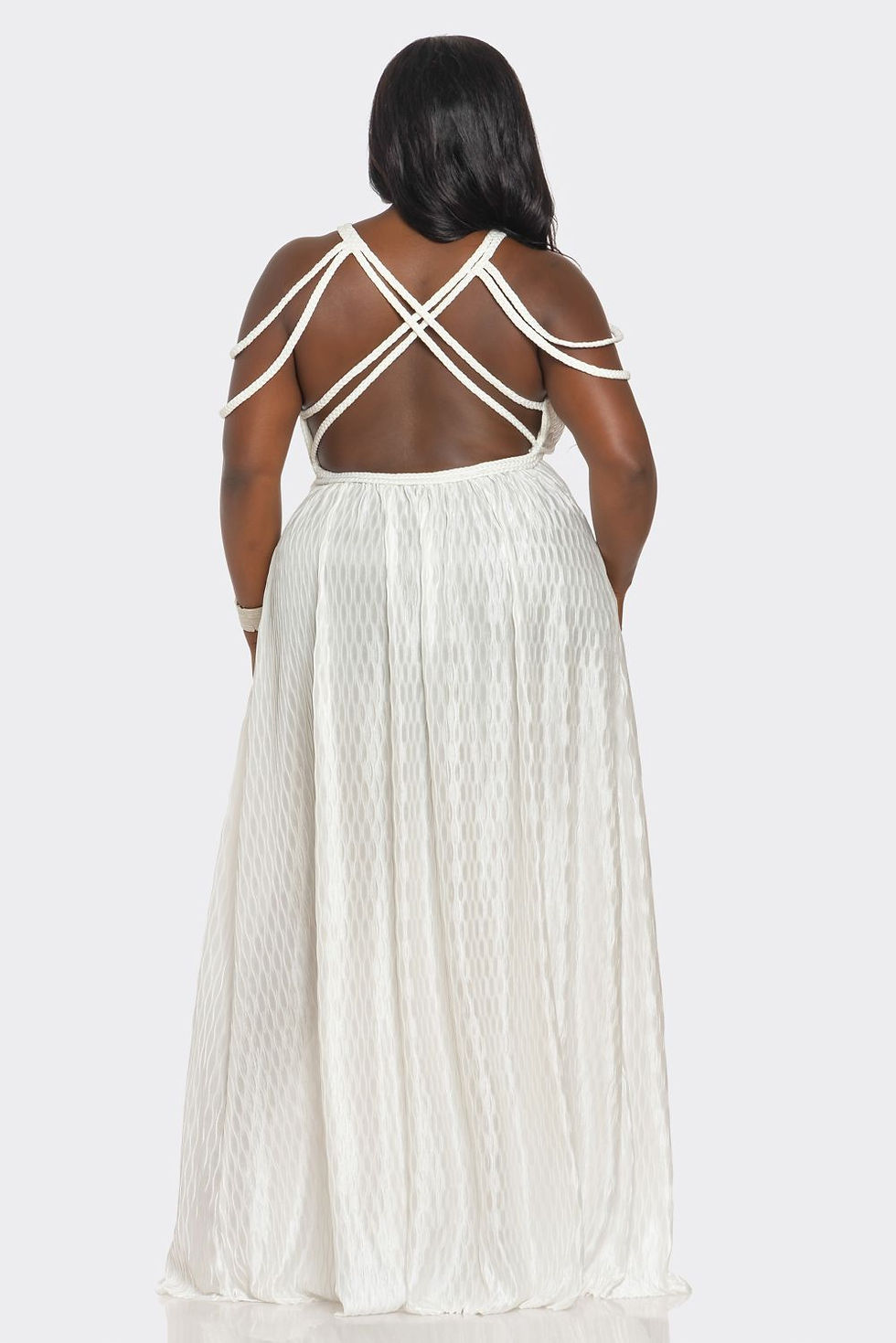 Thumbnail: Pleated Braided Maxi Dress