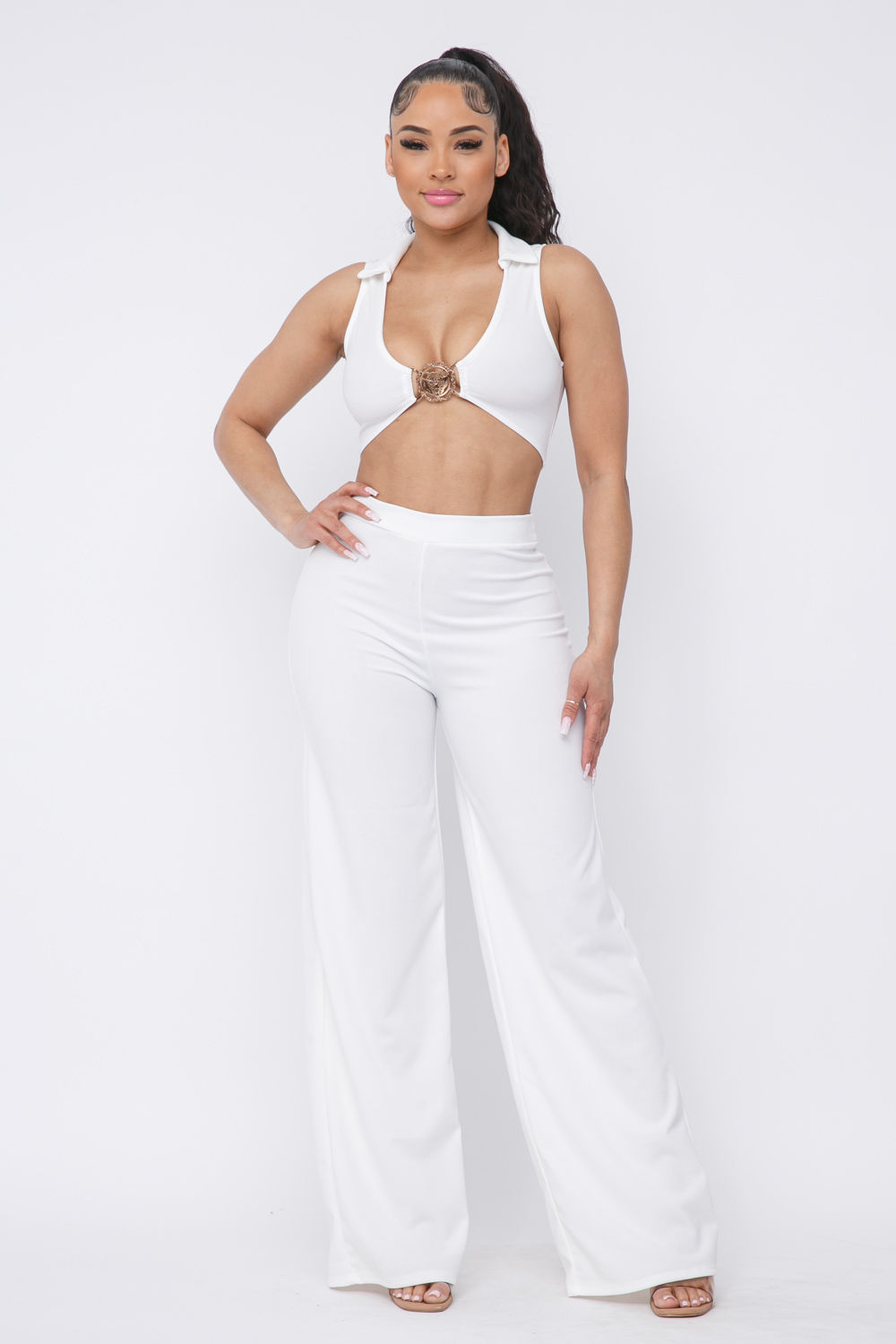 Gold Buckle Pants Set