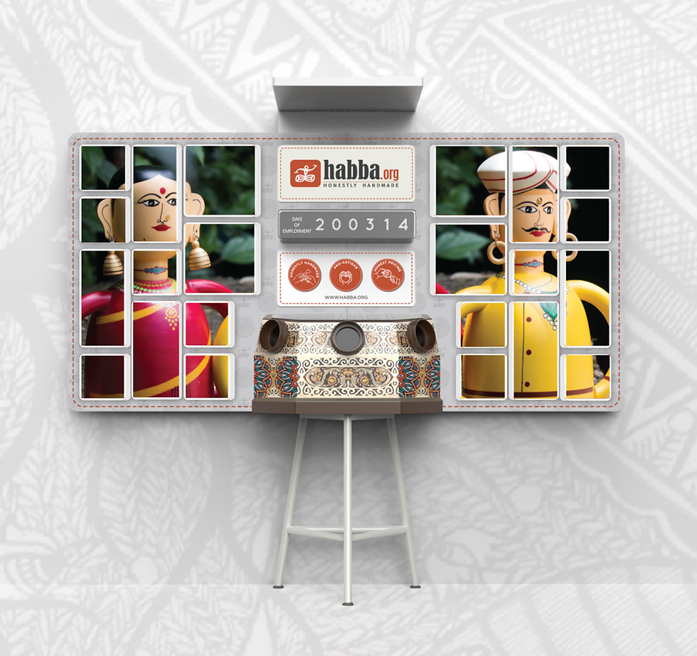 A bioscope adorned with traditional male and female figures, transporting viewers to a world of cultural allure.