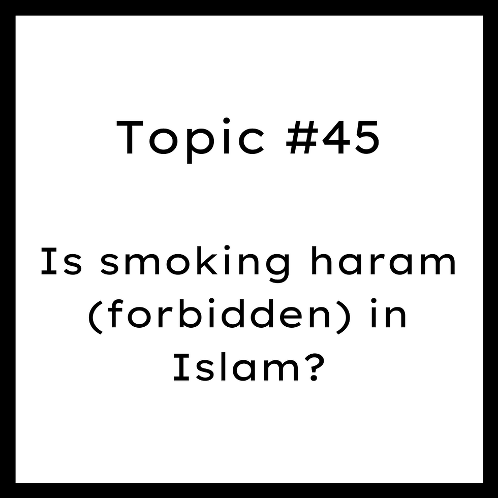 Is smoking haram in Islam?