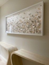 a statement piece, the pearl drop console table bespoke made by the joinery team