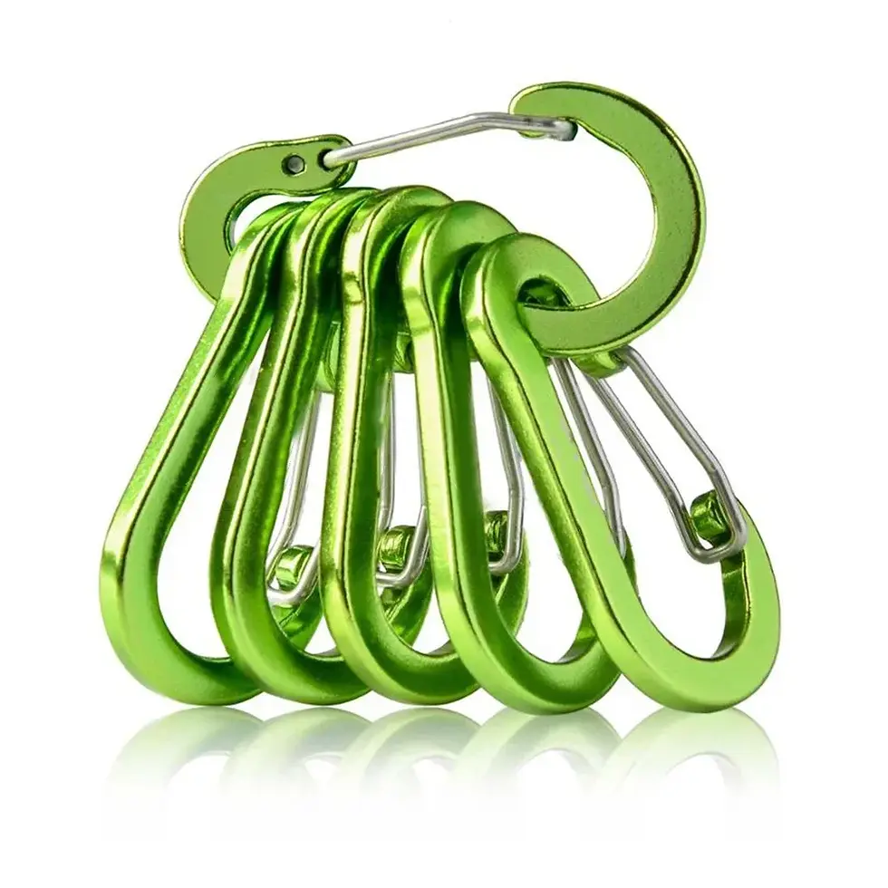 Miniaturbild: 6pcs Carabiner Clip Aluminum Alloy Keychain Lock Buckle Snap