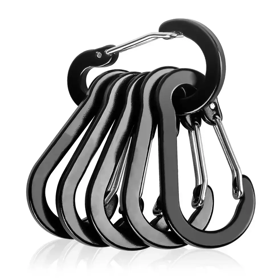 Miniaturbild: 6pcs Carabiner Clip Aluminum Alloy Keychain Lock Buckle Snap