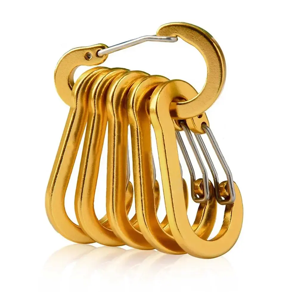 Miniaturbild: 6pcs Carabiner Clip Aluminum Alloy Keychain Lock Buckle Snap