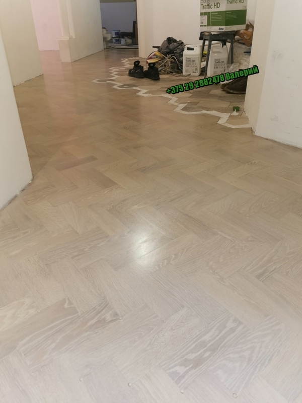 белый дубовый паркет в Гродно