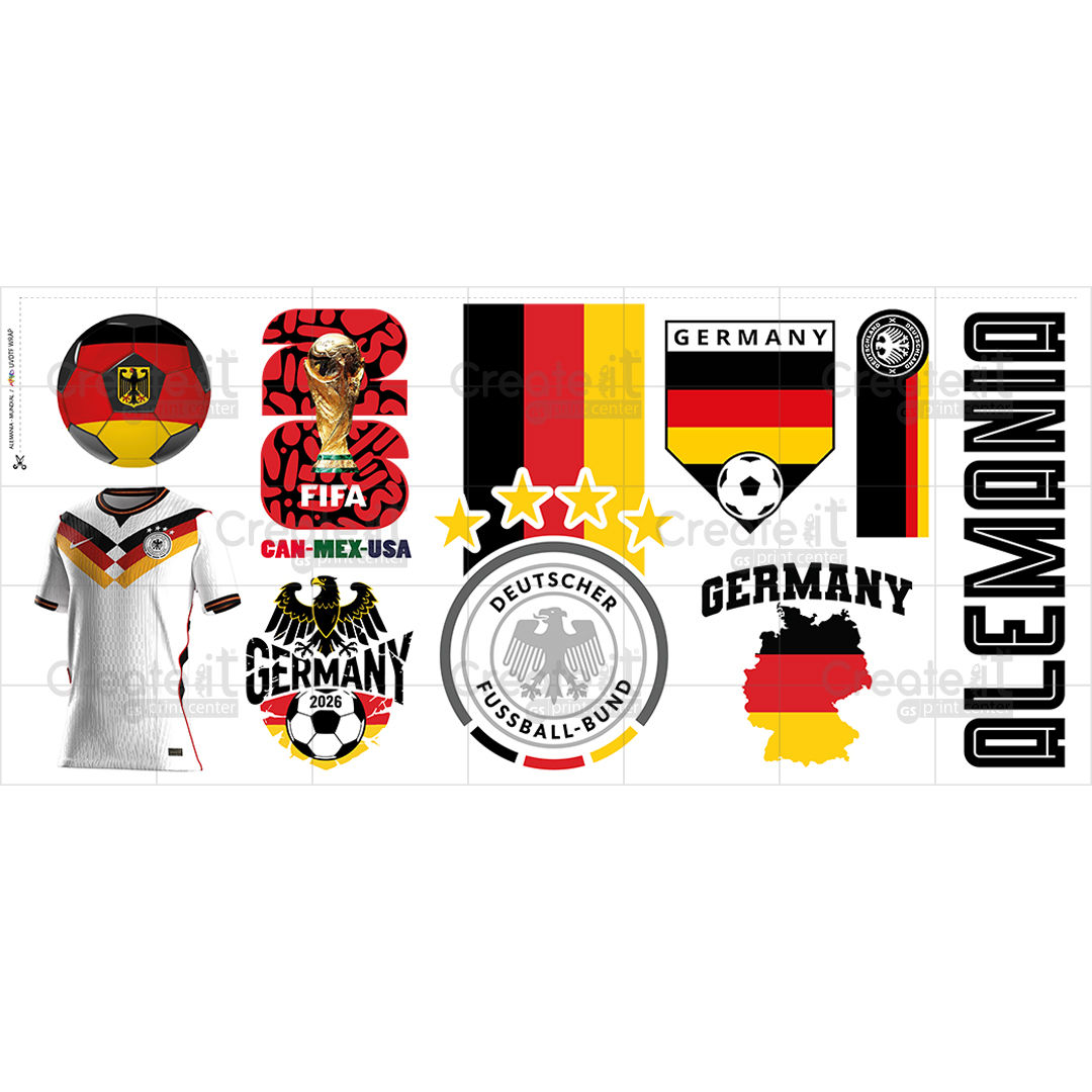 WRAP - ALEMANIA - 4.5"x 10"