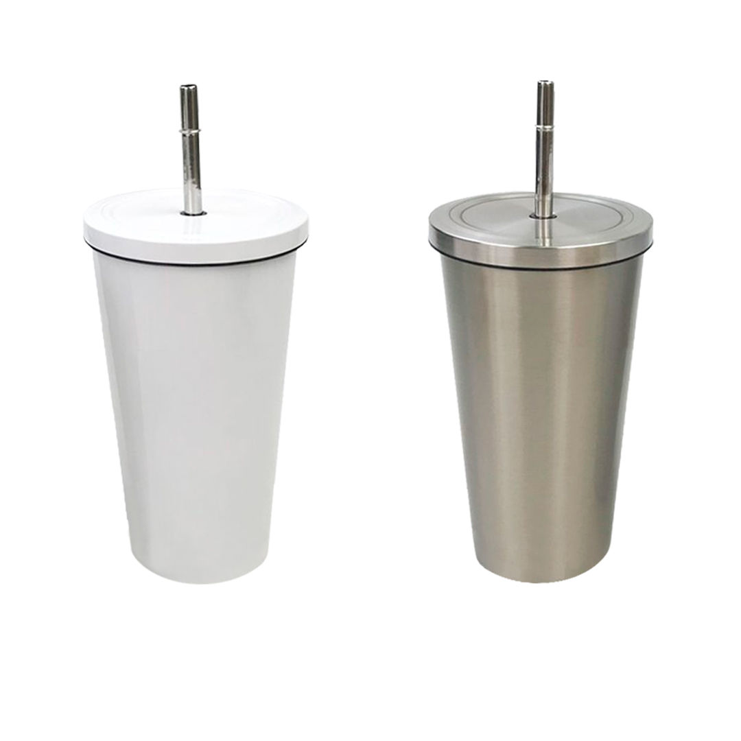 VASO TIPO STARBUCKS CON CARRIZO DE ACERO SUBLIMABLE 17 Oz