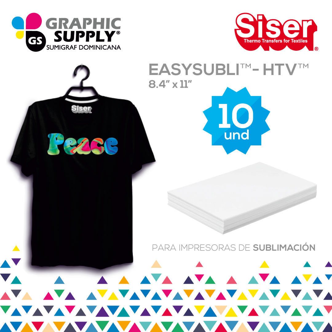 PACK DE 10 HOJAS DE EasySubli SISER