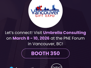 Umbrella Consulting at Vancouver Gift Expo, Booth 350