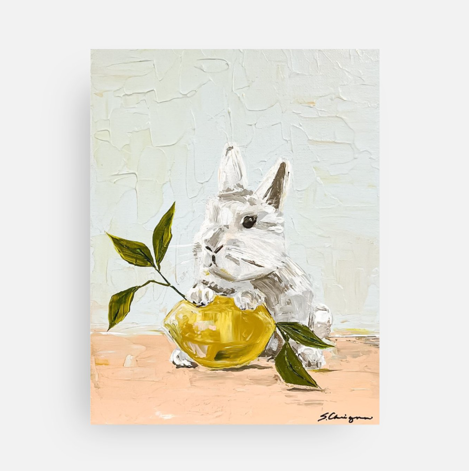 Spring Bunny "Lemon" - W/Print
