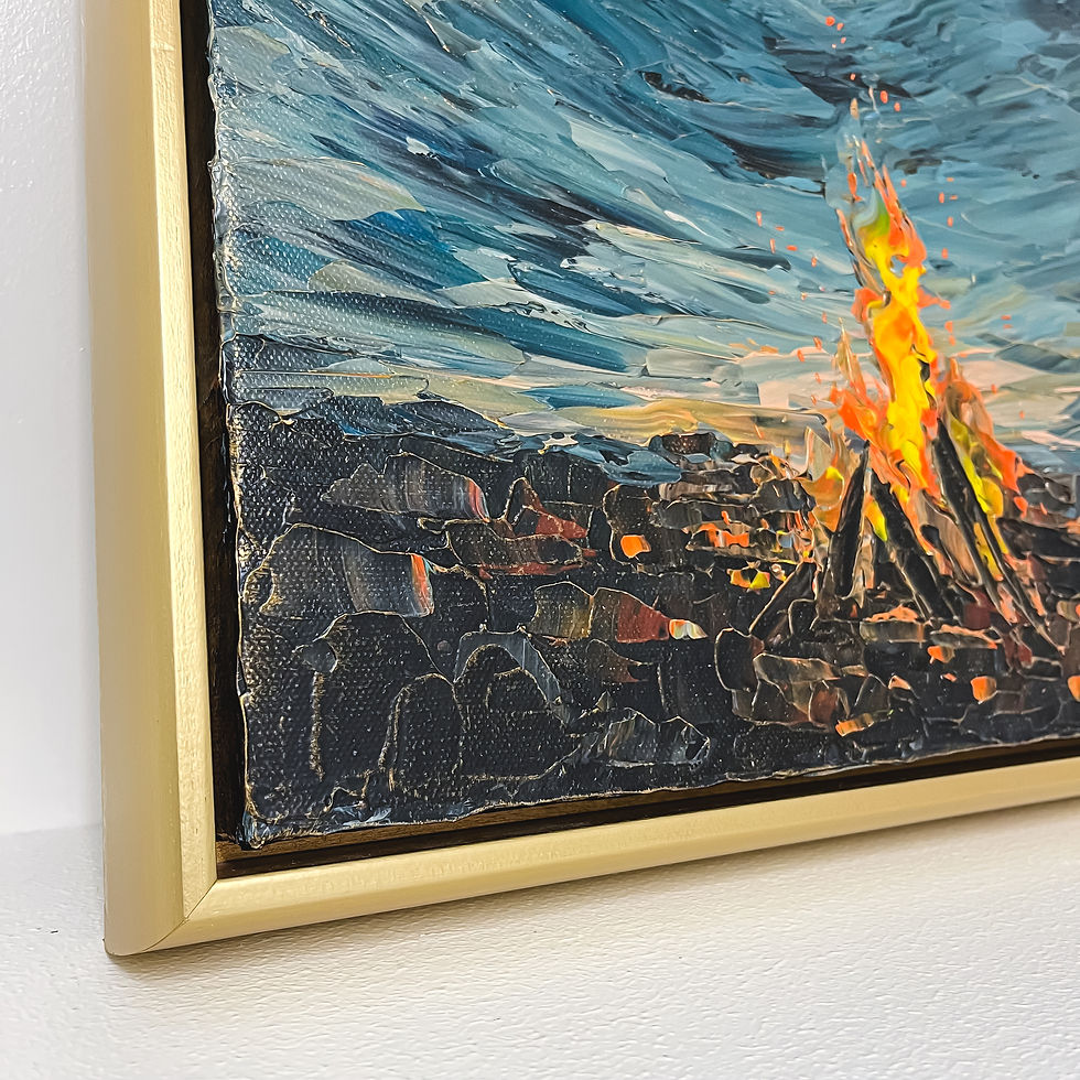 Thumbnail: 11x14" - Summer Campfire, No.3  Framed