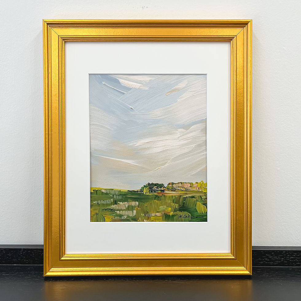 Thumbnail: 8x10" - Fall Harvest Landscape, No.4 Framed