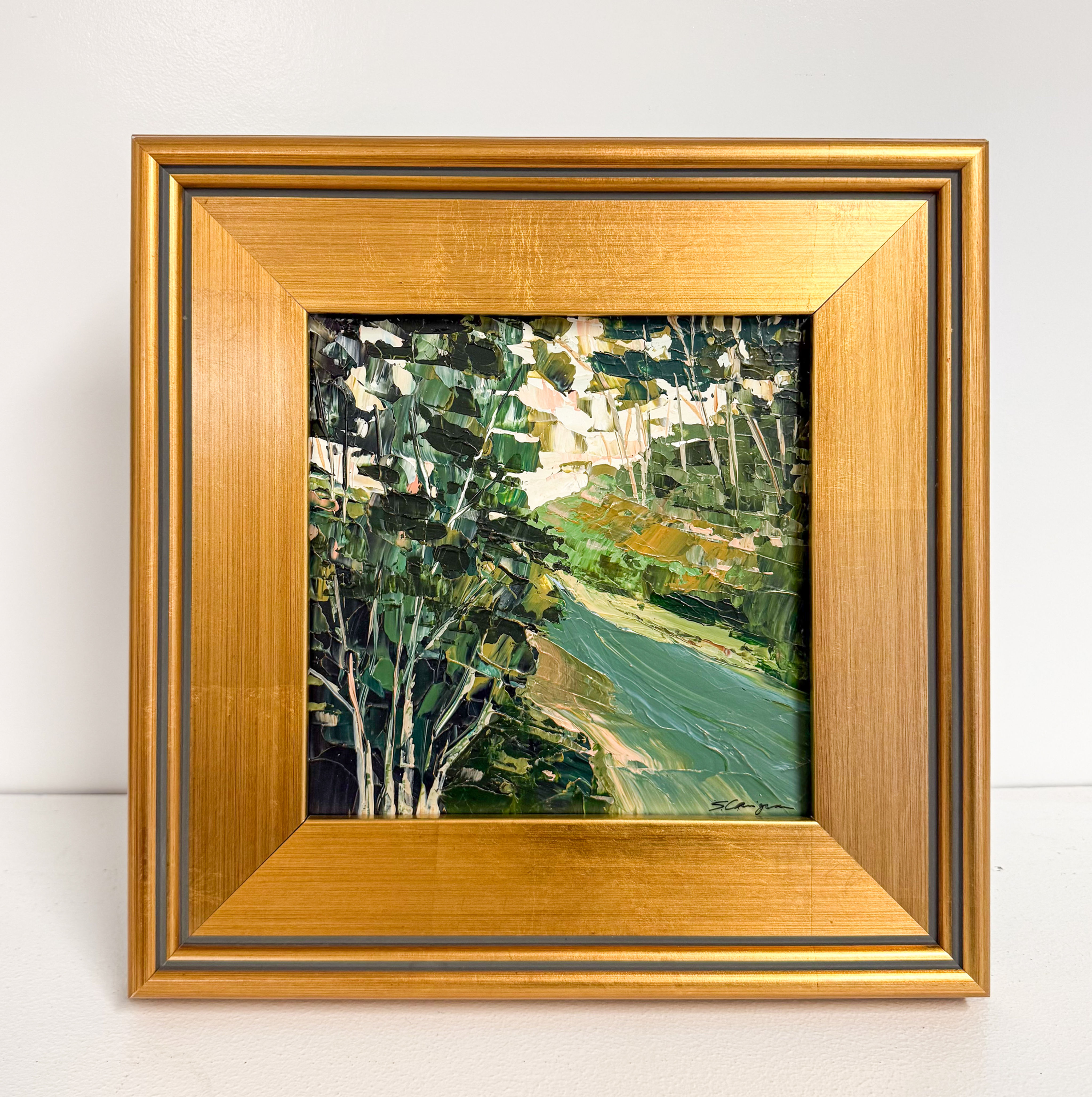 8 x 8" - Ravine View Landscape, Framed