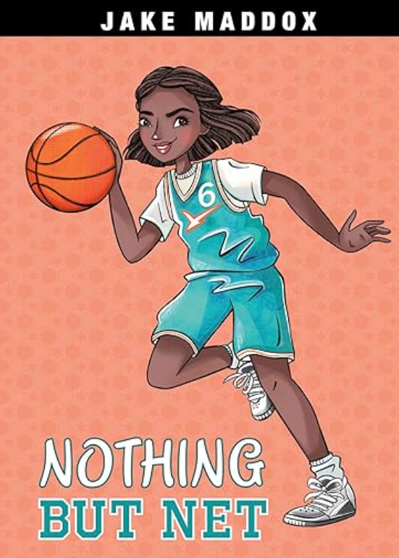 Girl dribbling basketball