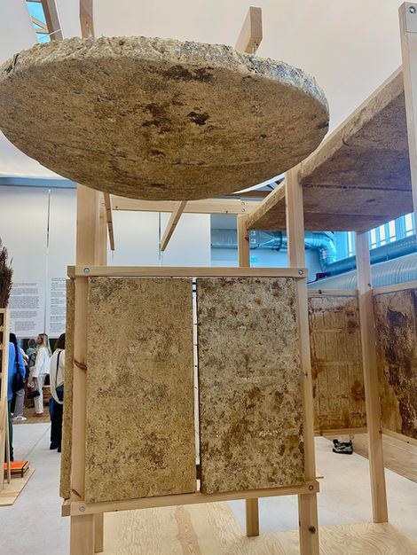 Exhibition of mycelium-grown acoustic panels, Copenhagen Contemporary