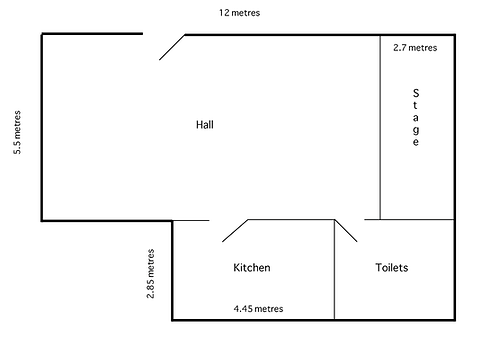 Floor plan of the hall