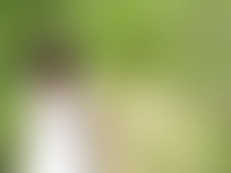 Femme de dos, légèrement floue, en robe blanche sur un chemin naturel entouré de verdure.