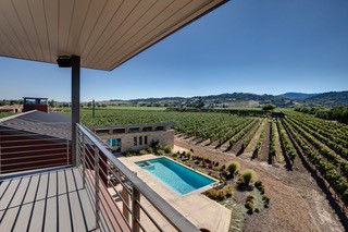 View from the top of the wine tower.