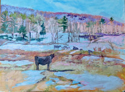 Fleeting Snow with Cows