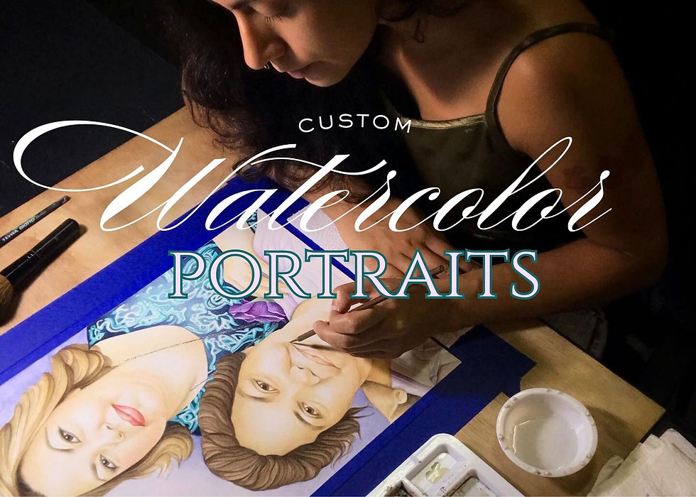 Custom Watercolor Portraits by Liliane Avalos: Capture Your Story