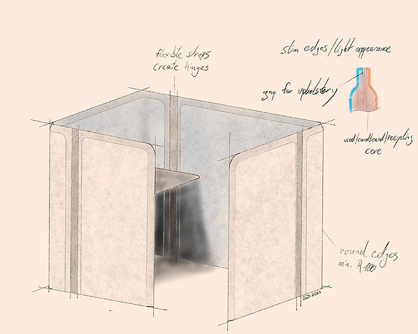 designer of brainy and brainy mini, mobile folding office cubicles by nowy-styl