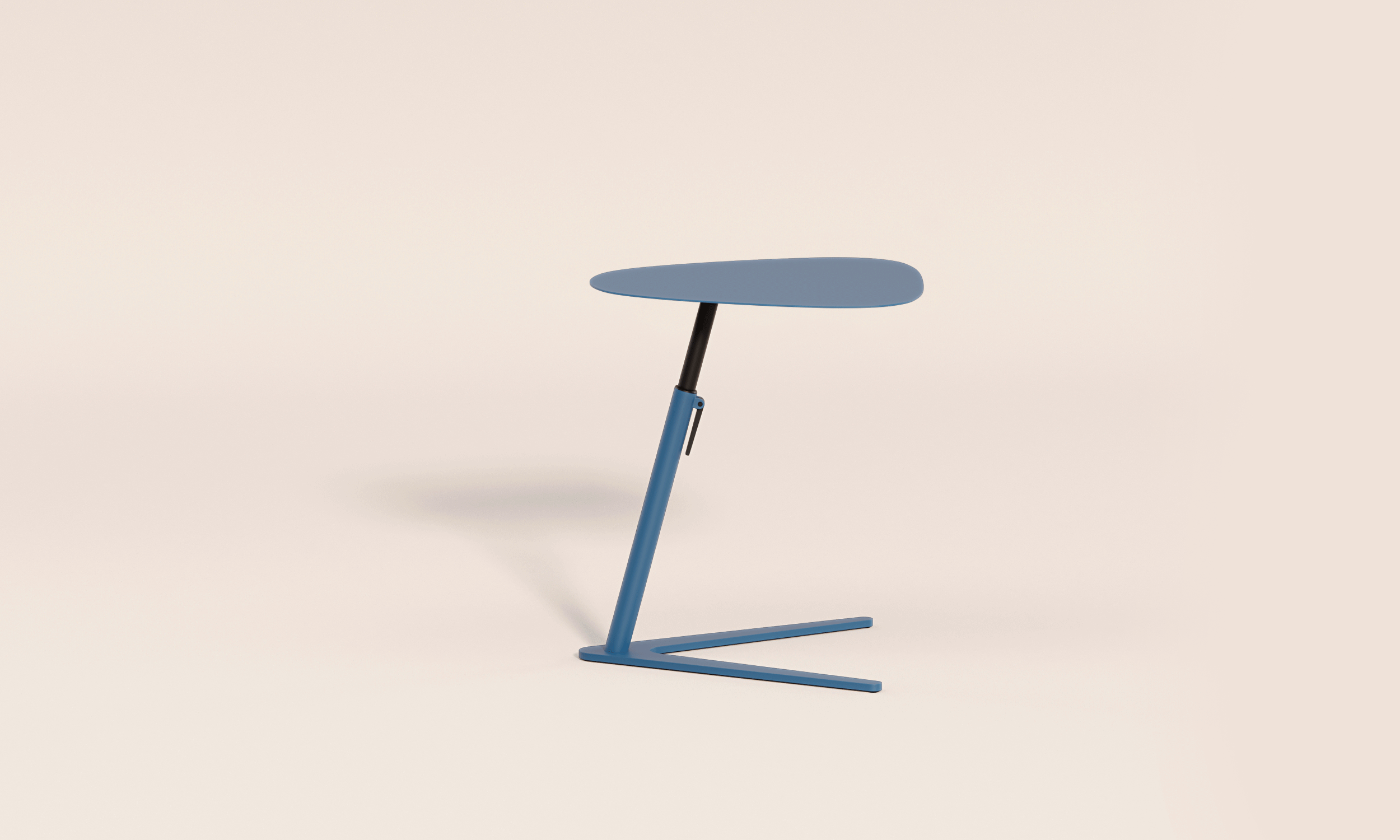 semu small height adjustable table in blue